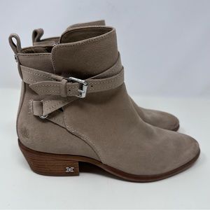 Sam Edelman Polina Suede Ankle Boots Taupe Size 7